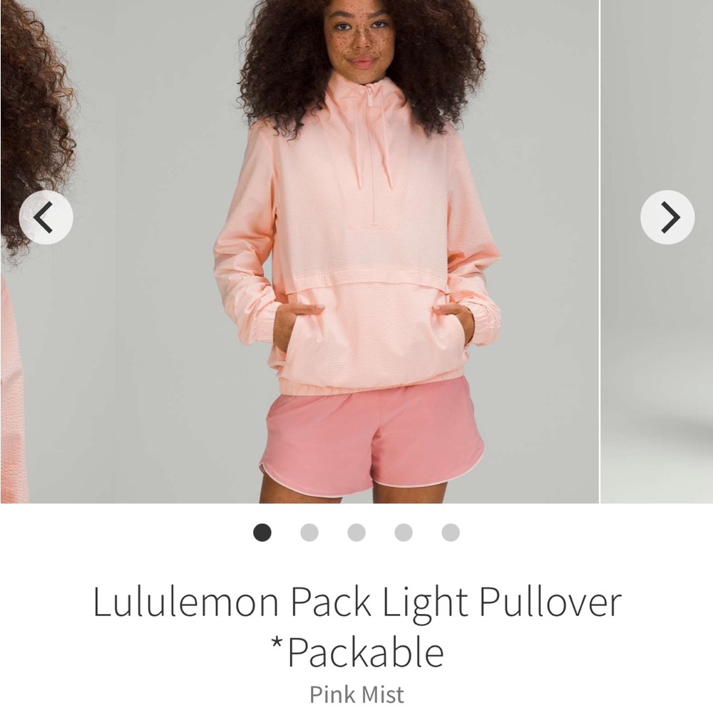 Lululemon Pack Light Pullover *Packable Pink Mist… - image 1
